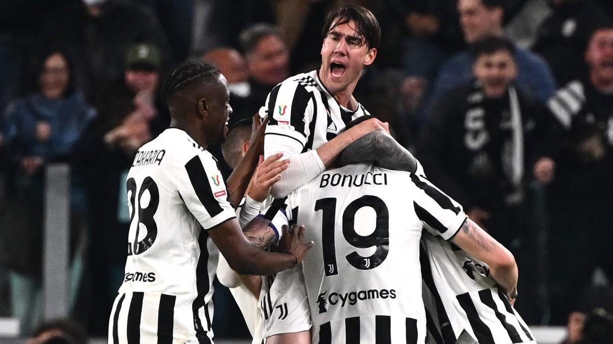 La Juve celebra un gol ante la Fiorentina