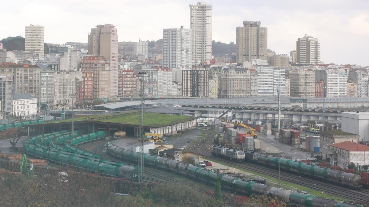 Foto panorámica de la estación de ferrocarril de San Diego.