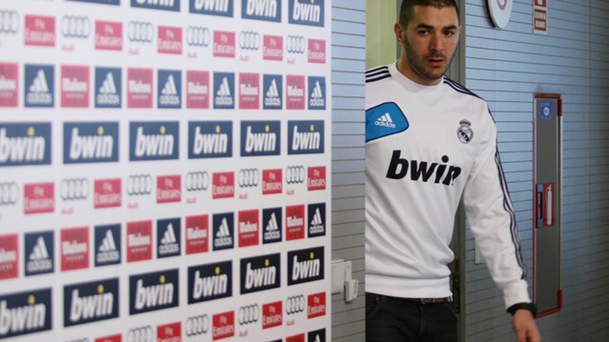 Benzema, en una reciente rueda de prensa, el pasado enero.