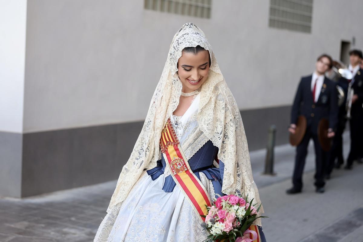 Carmen Prades, durante la procesión