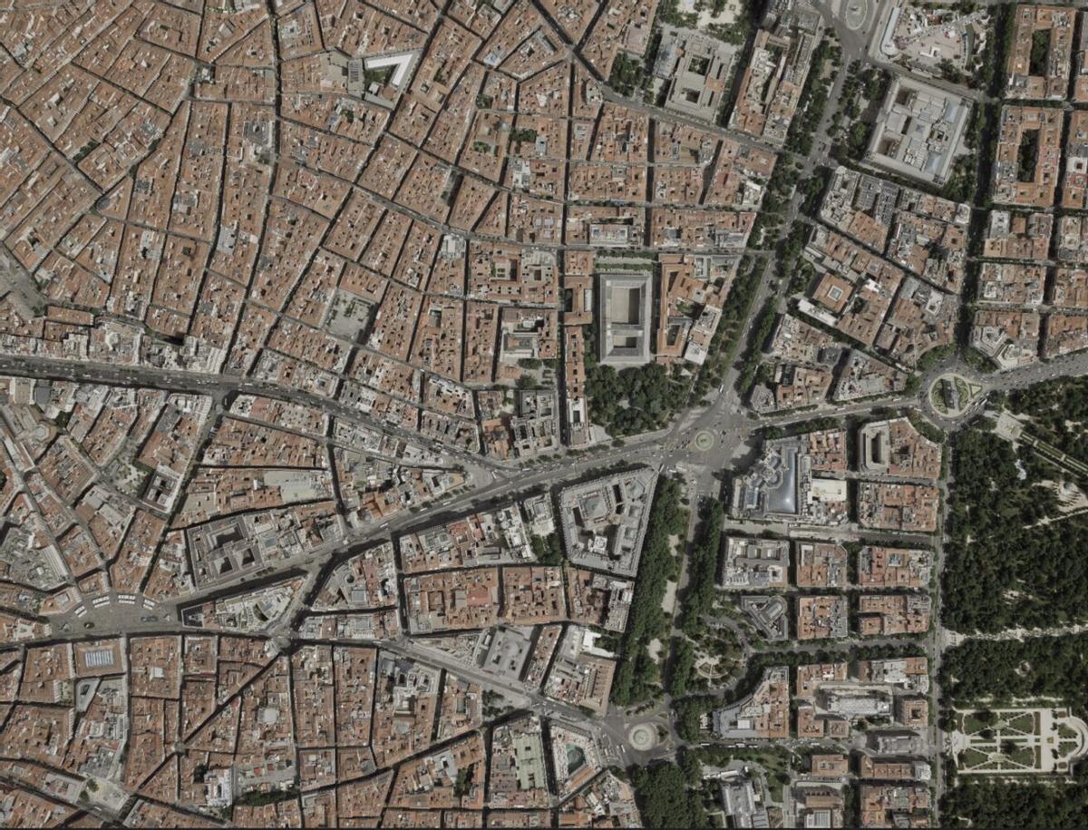 Imagen de los distritos de Centro y Retiro captadas por el vuelo