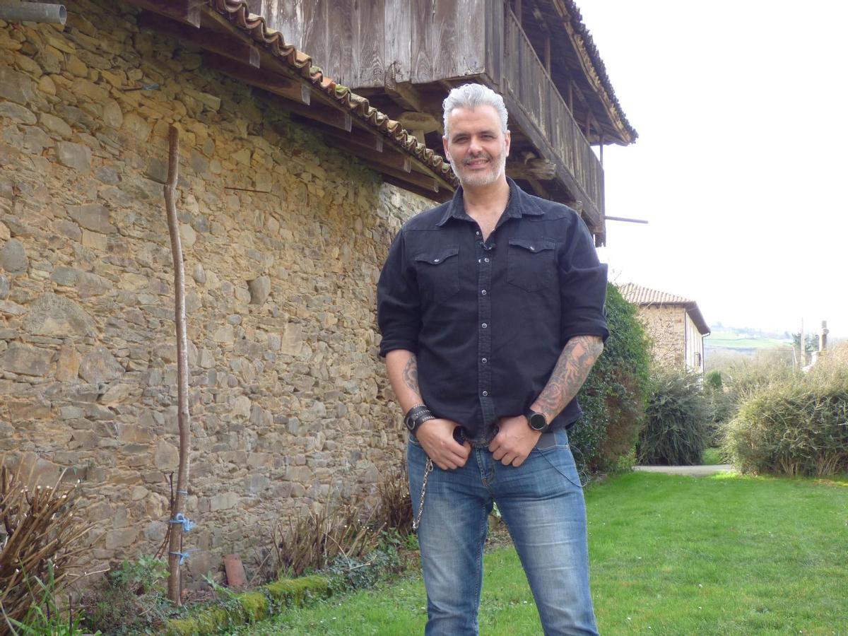 Diego "Bull" Avello en su vuelta a Cangas del Narcea en 2024.