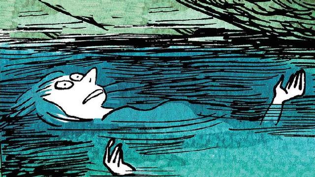 Viñeta de 'La levedad', el cómic en el que Catherine Meurisse exorciza el trauma de la masacre de 'Charlie Hebdo', de la que se libró de milagro.