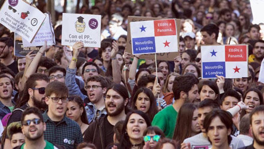 Manifestación de estudiantes este miércoles en Murcia