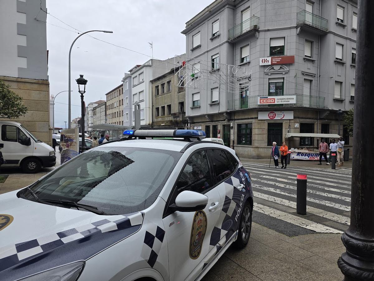 Una patrulla de la Policía Local de Vilagarcía.