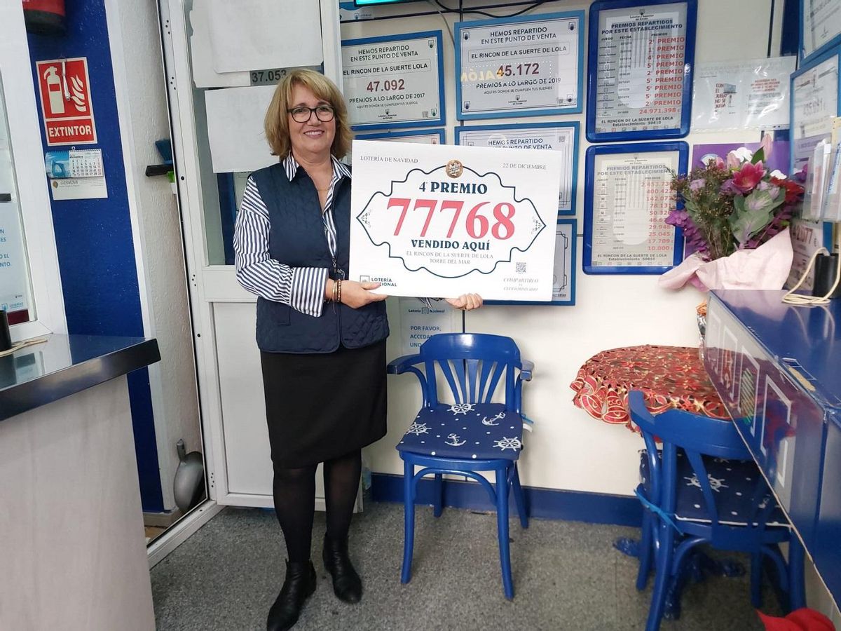 Dolores Atencia Tomé, la administradora de Torre del Mar que ha vendido 4 décimos del cuarto premio 77768