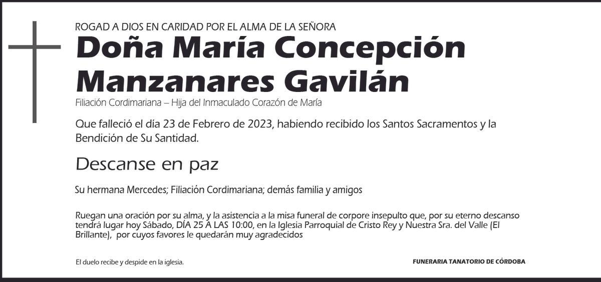 María Concepción Manzanares Gavilán