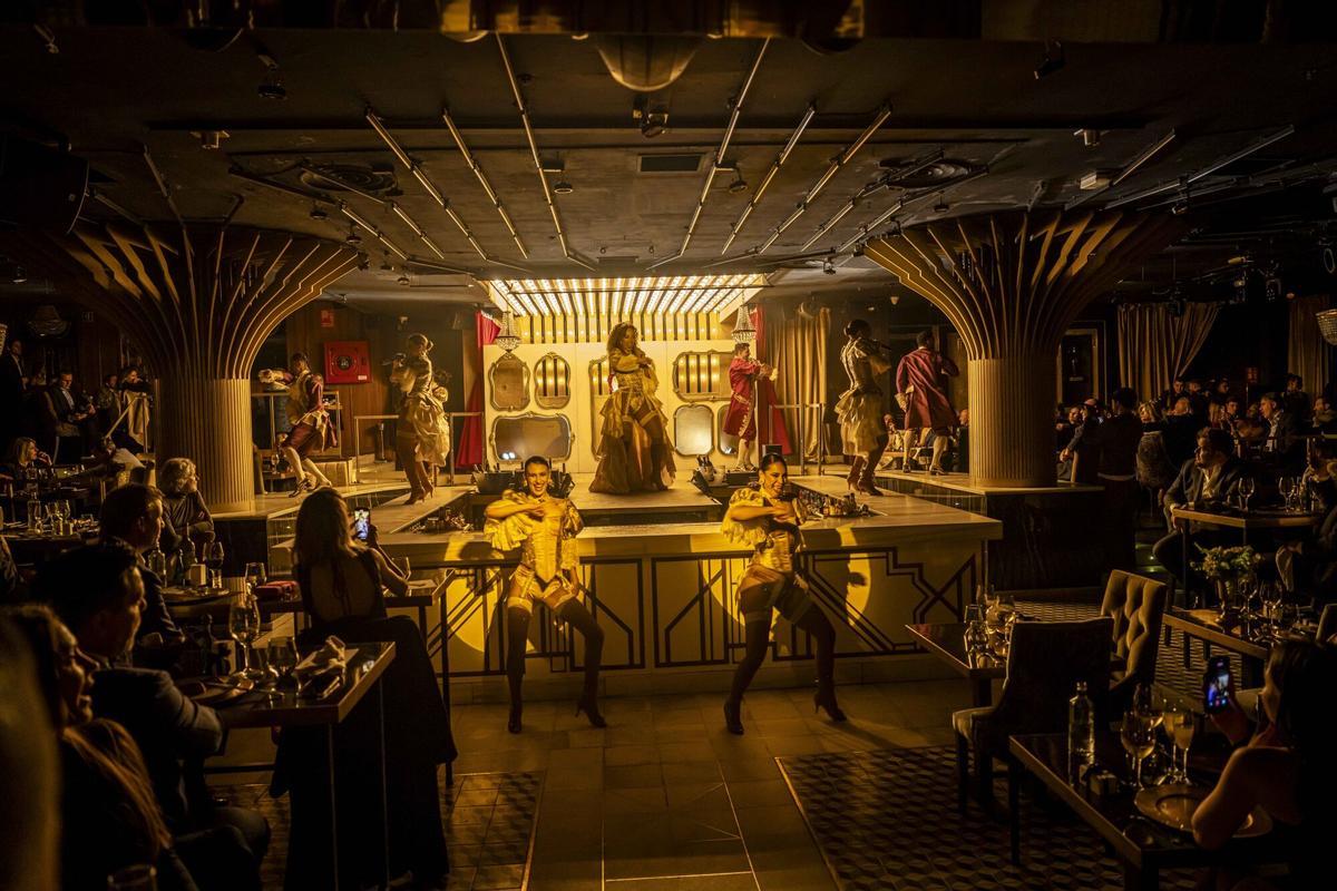 Barcelona, 26/02/2026 Barcelona. Fiesta de 10º aniversario de restaurante de dinner show Gatsby. Dedicada al cine, habrá famosos.  AUTOR: MANU MITRU