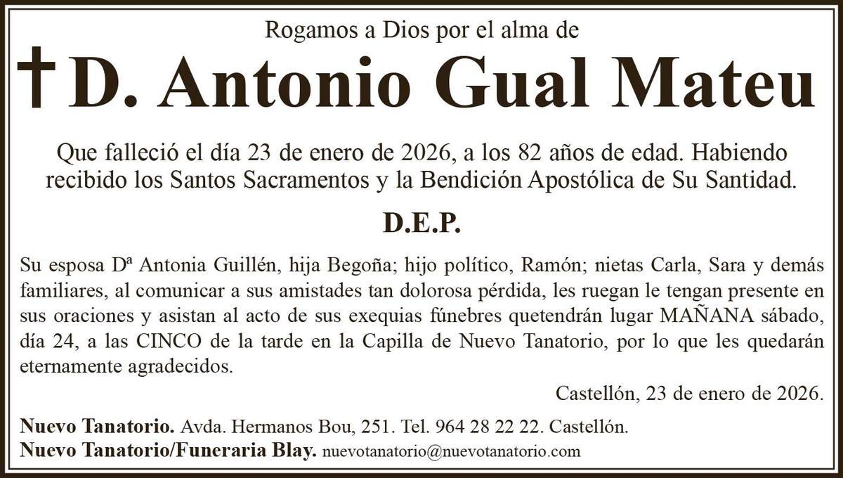D. Antonio Gual Mateu