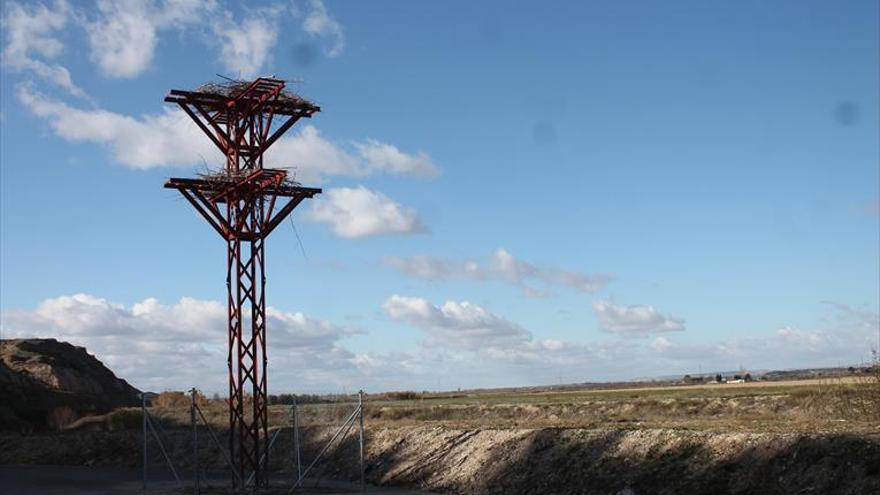 Instalada una torre para albergar nidos de cigüeñas