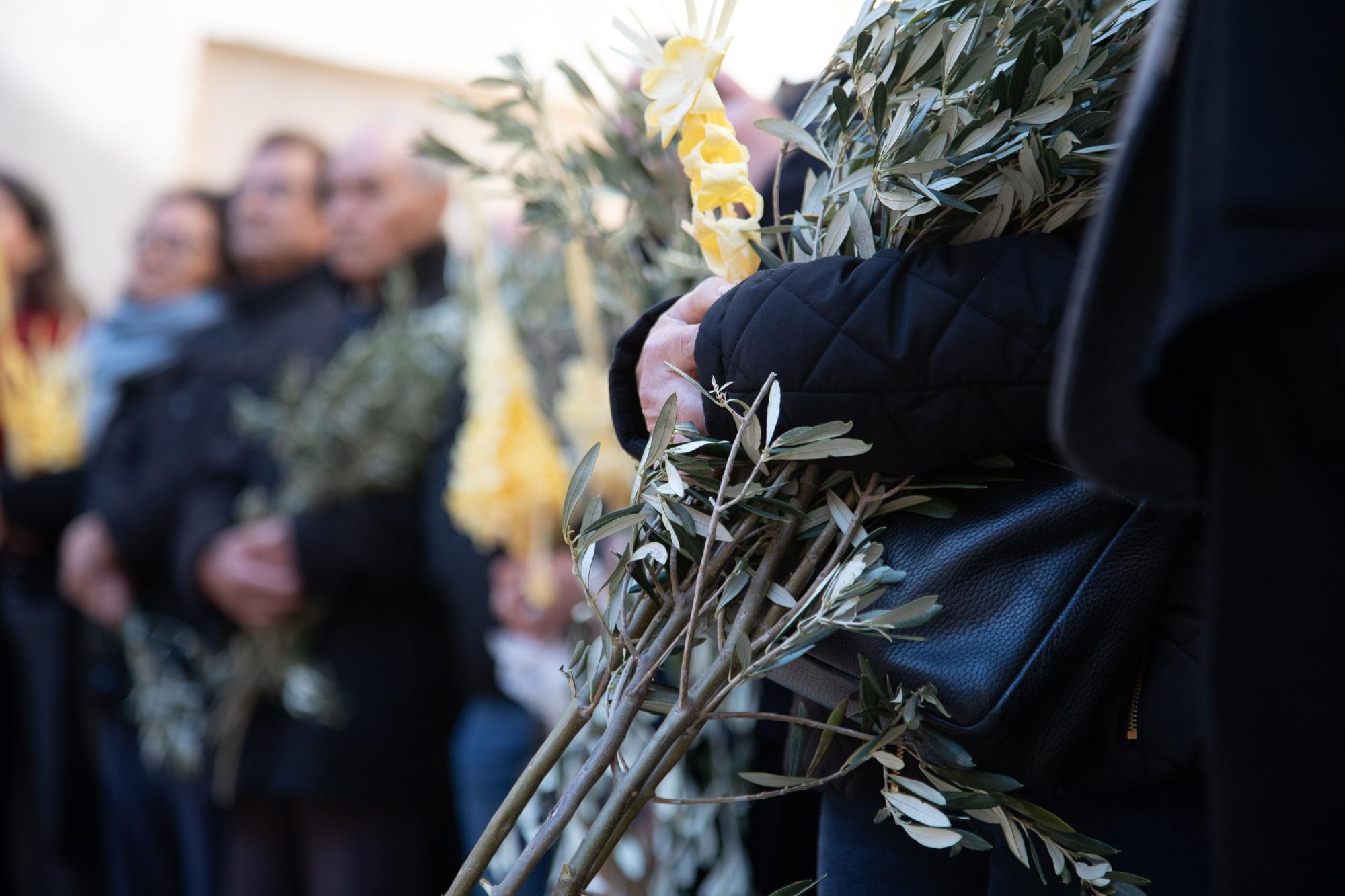 El obispo de Mallorca, Sebastià Taltavull, da el ‘sus’ al Domingo de Ramos, con la la bendición de los ramos y una misa en la Seu