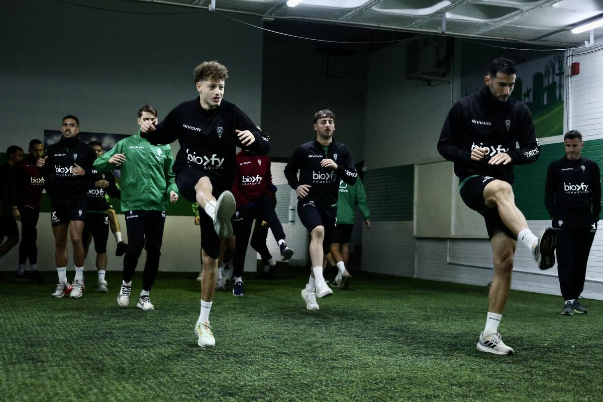 Entrenamiento del Córdoba CF hoy en El Arcángel.