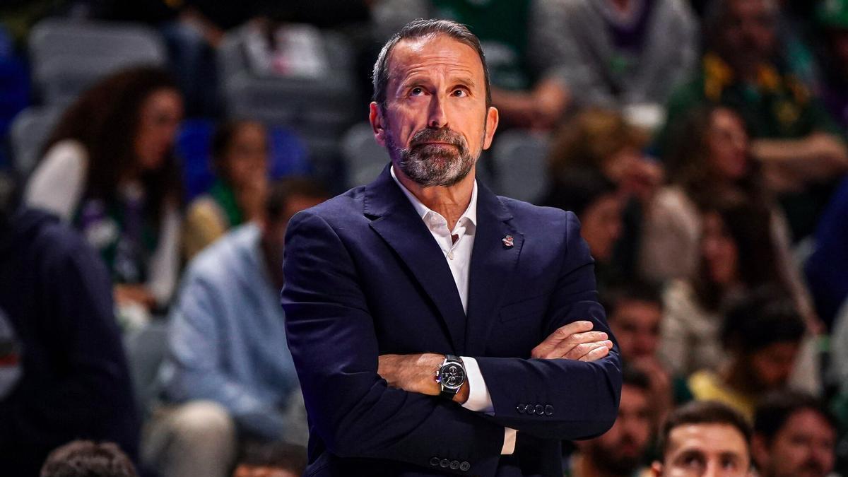 Joan Plaza, durante el partido de este sábado.