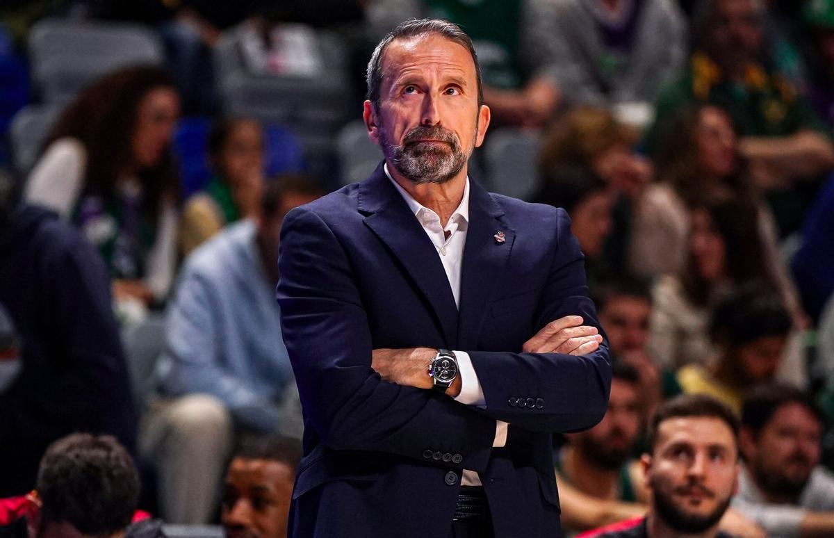 Joan Plaza, durante el partido de este sábado.