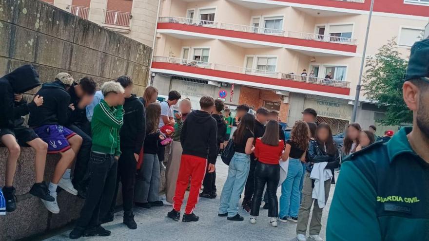 Tres menores identificados en una quedada en Moaña para pelearse, que reunió a 200 jóvenes