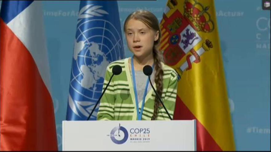 Greta Thunberg y los jóvenes toman el pleno de la COP25