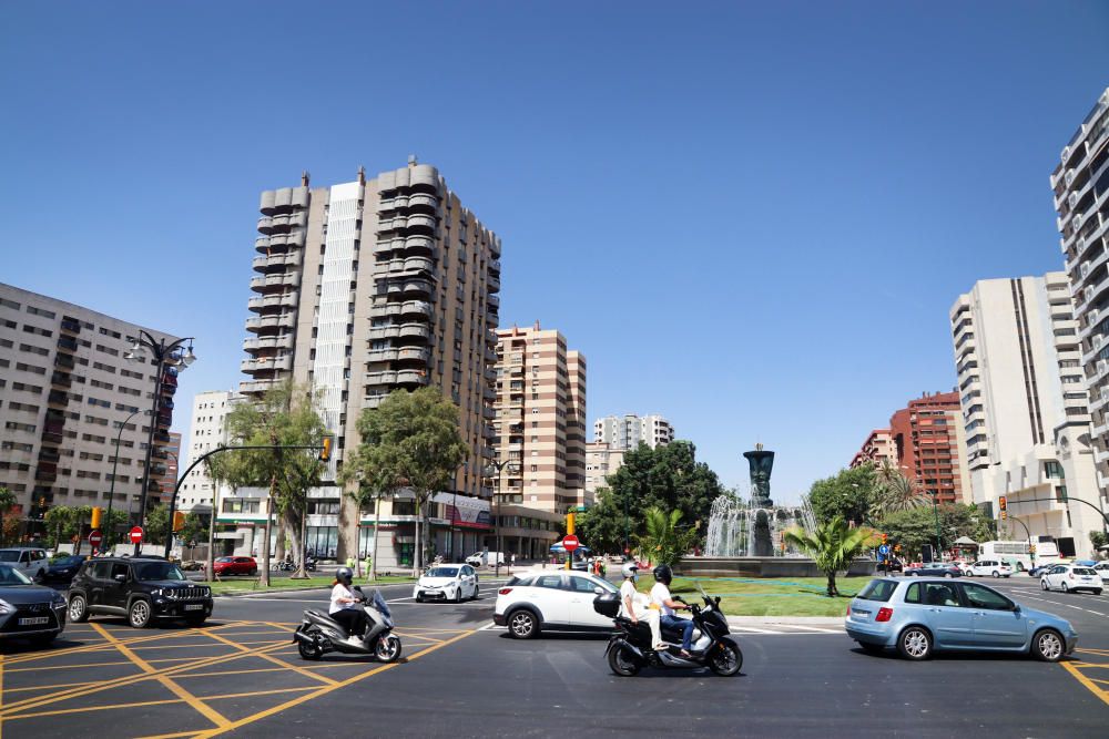 La avenida de Andalucía queda libre de las obras del metro de Málaga tras diez años.