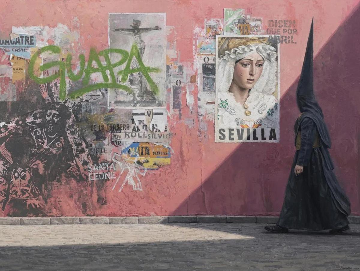 La obra de Jorge gallego que ilustra la portada de 'El Llamador' de la Semana Santa de 2026