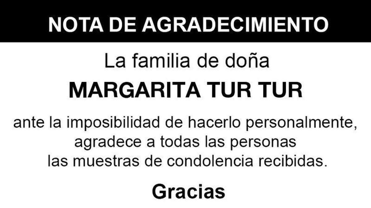 Nota Margarita Tur Tur