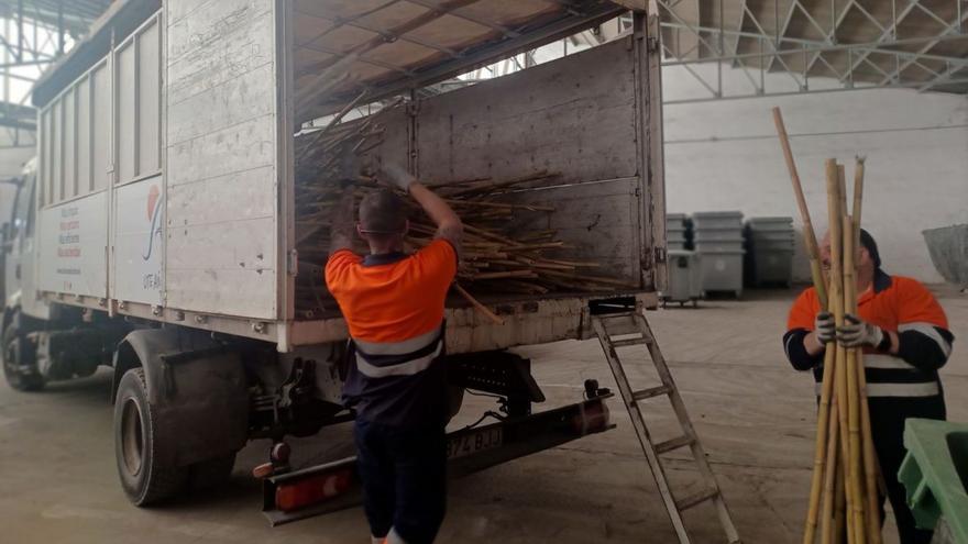 Una segunda vida para las cañas de la romería de Santa Faz