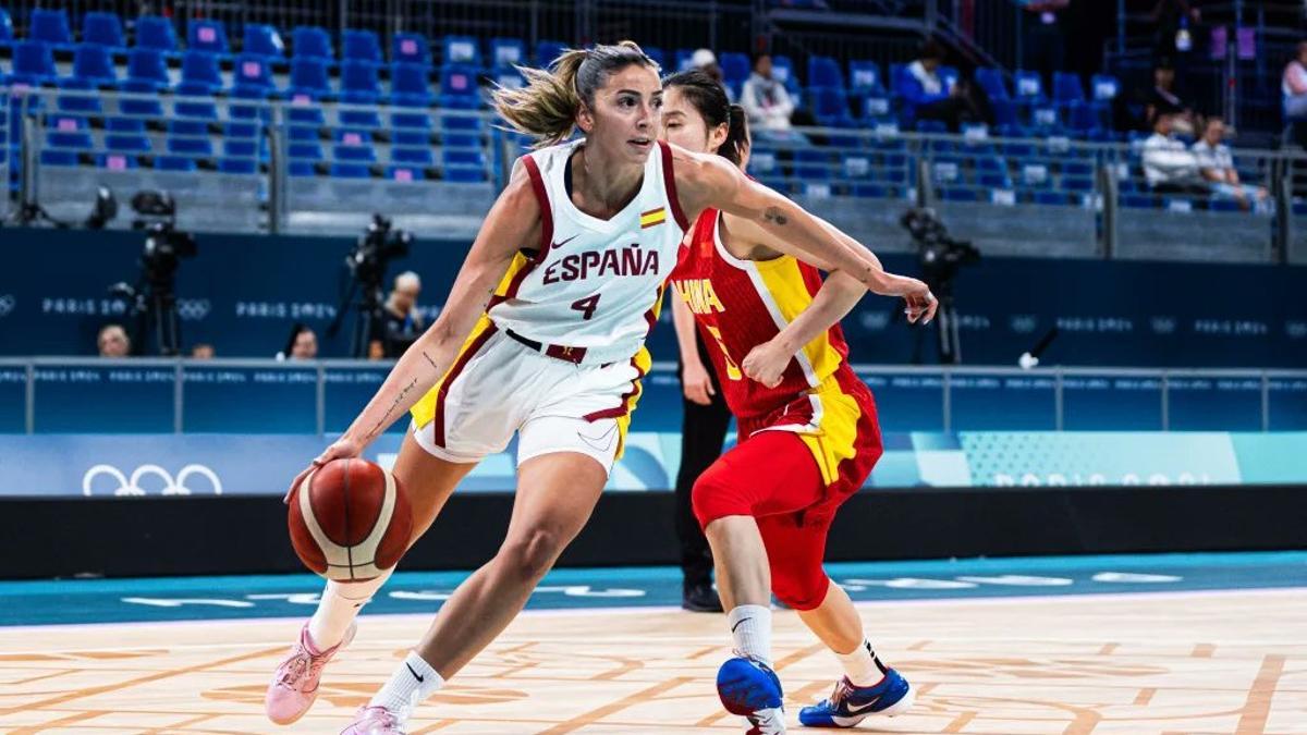 Mariona durante el encuentro contra China.