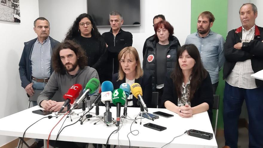 La candidata de Podemos Asturias se encierra junto a una decena de afines en la sede del partido en Gijón