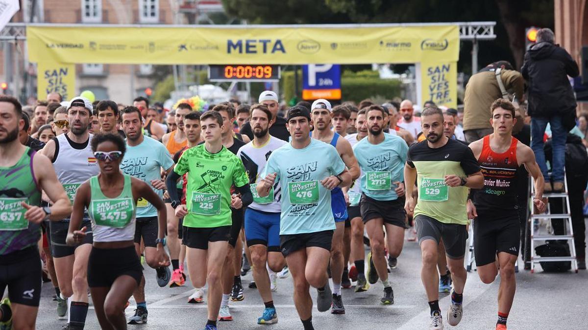 Una imagen de la San Silvestre de Murcia, en 2024.