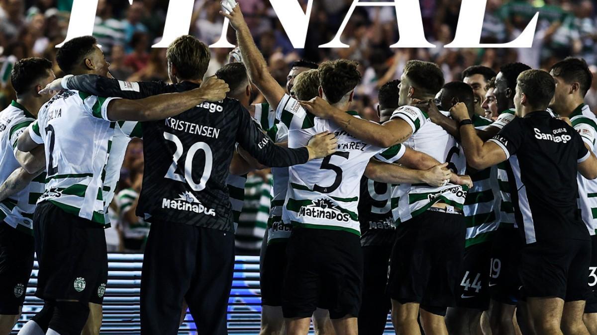 El Sporting CP celebra su pase a la final de la Supercopa Ibérica
