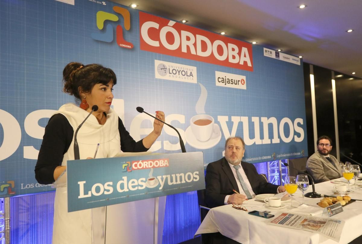 Teresa Rodríguez en los Desayunos de Diario CÓRDOBA