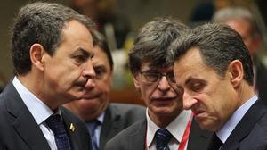 Zapatero assegura a Brussel·les que Espanya ja ha pres mesures extres per reduir el dèficit.