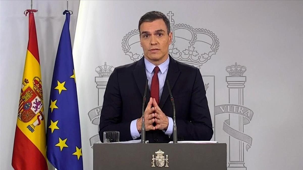 Pedro Sánchez, durante su comparecencia tras el consejo de ministros.