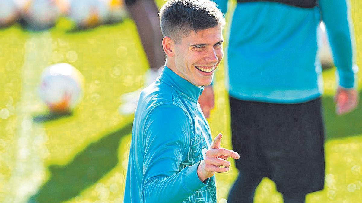 Juan Foyth, durante un entrenamiento con el Villarreal