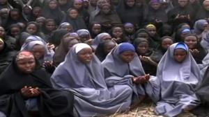 Imatge d’algunes de les noies segrestades per Boko Haram a Chibok, l’abril del 2014.