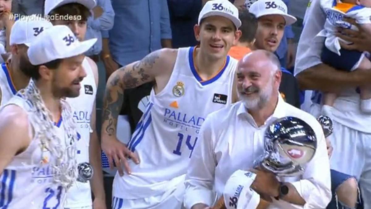 Llull, junto a Pablo Laso