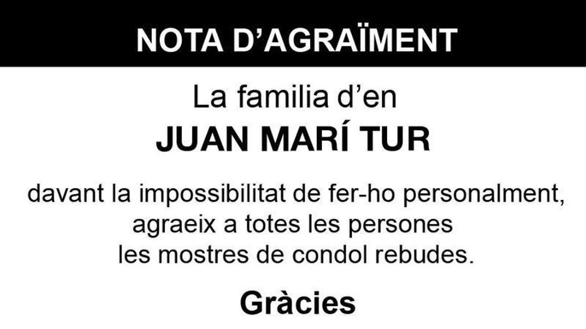 Nota Juan Marí Tur