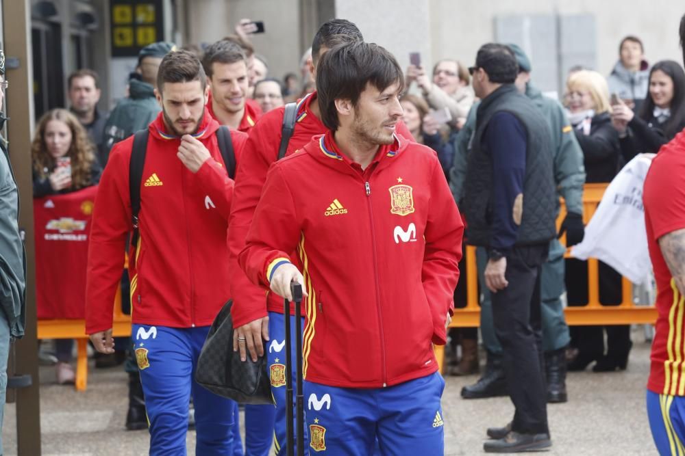 La selección española ya está en Asturias para su partido ante Israel