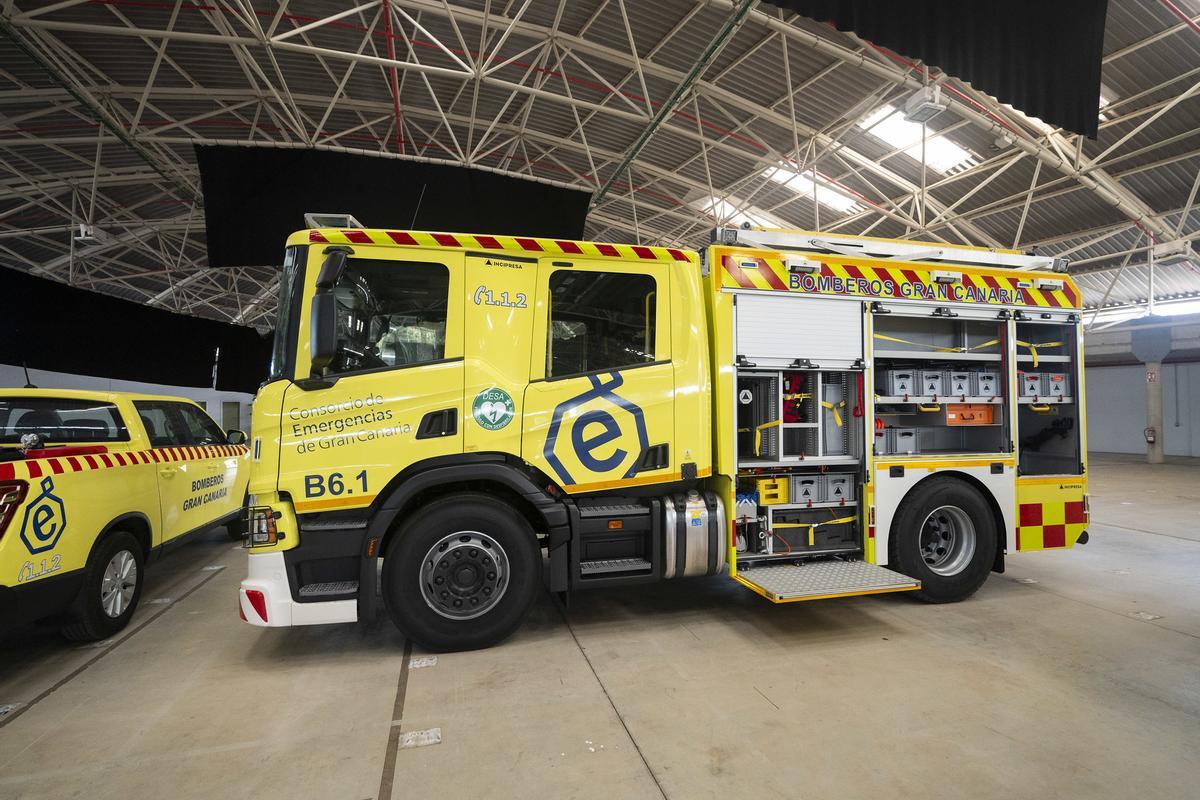 Camión autobomba del Consorcio de Emergencias.
