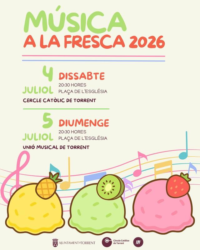 Cartel de Música a la fresca.