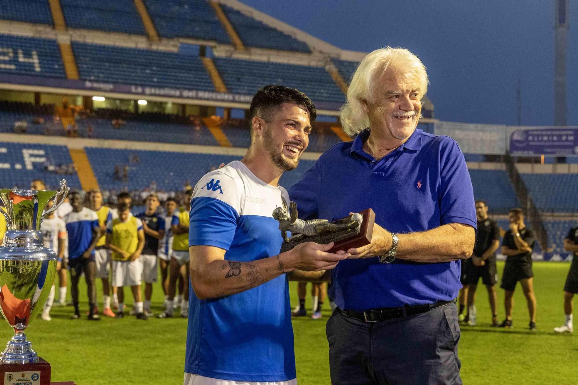 El Hércules celebra el 50 aniversario del Rico Pérez ganando el Trofeo Ciudad de Alicante ante el Alavés