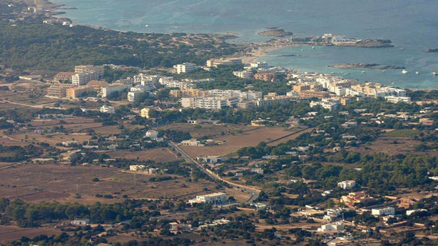 Vista panorámica de una zona de Formentera.