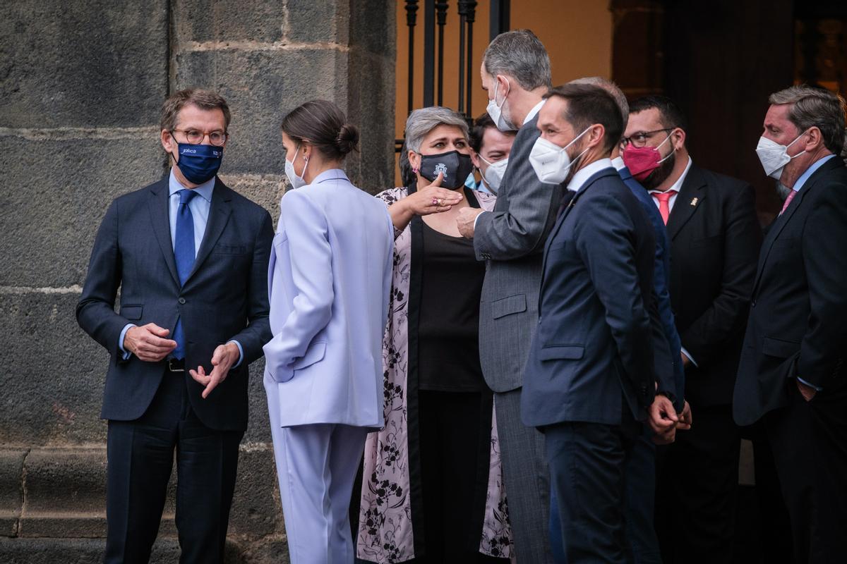 Visita del Rey y los presidentes de las comunidades a La Palma al acto ...