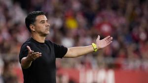 Míchel, durant un partit aquesta temporada a Montilivi
