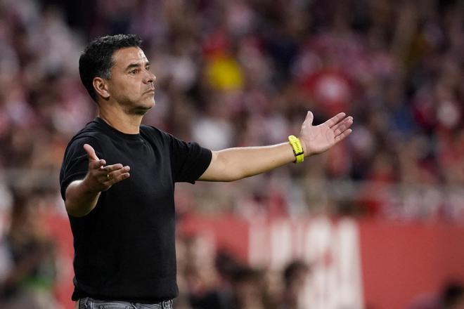 Míchel, durant un partit aquesta temporada a Montilivi