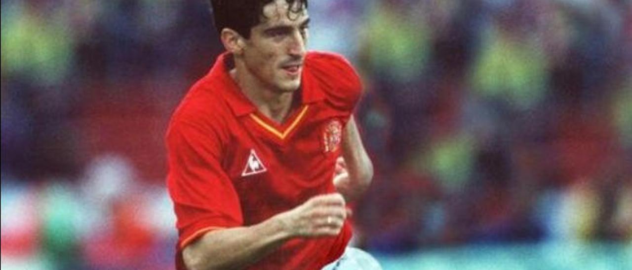 Manolo Jiménez, durante su participación en el Mundial de Italia 1990.