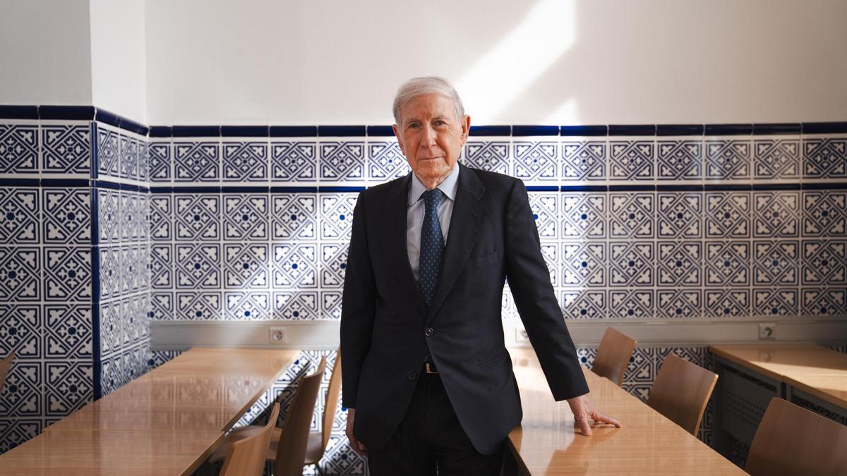 22.09.2023. MADRID. El político, diplomático e historiador israelí Shlomo Ben Ami en Madrid. Foto: Alba Vigaray