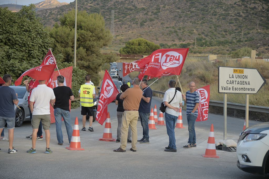 Huelga de los trabajadores de Repsol en Cartagena