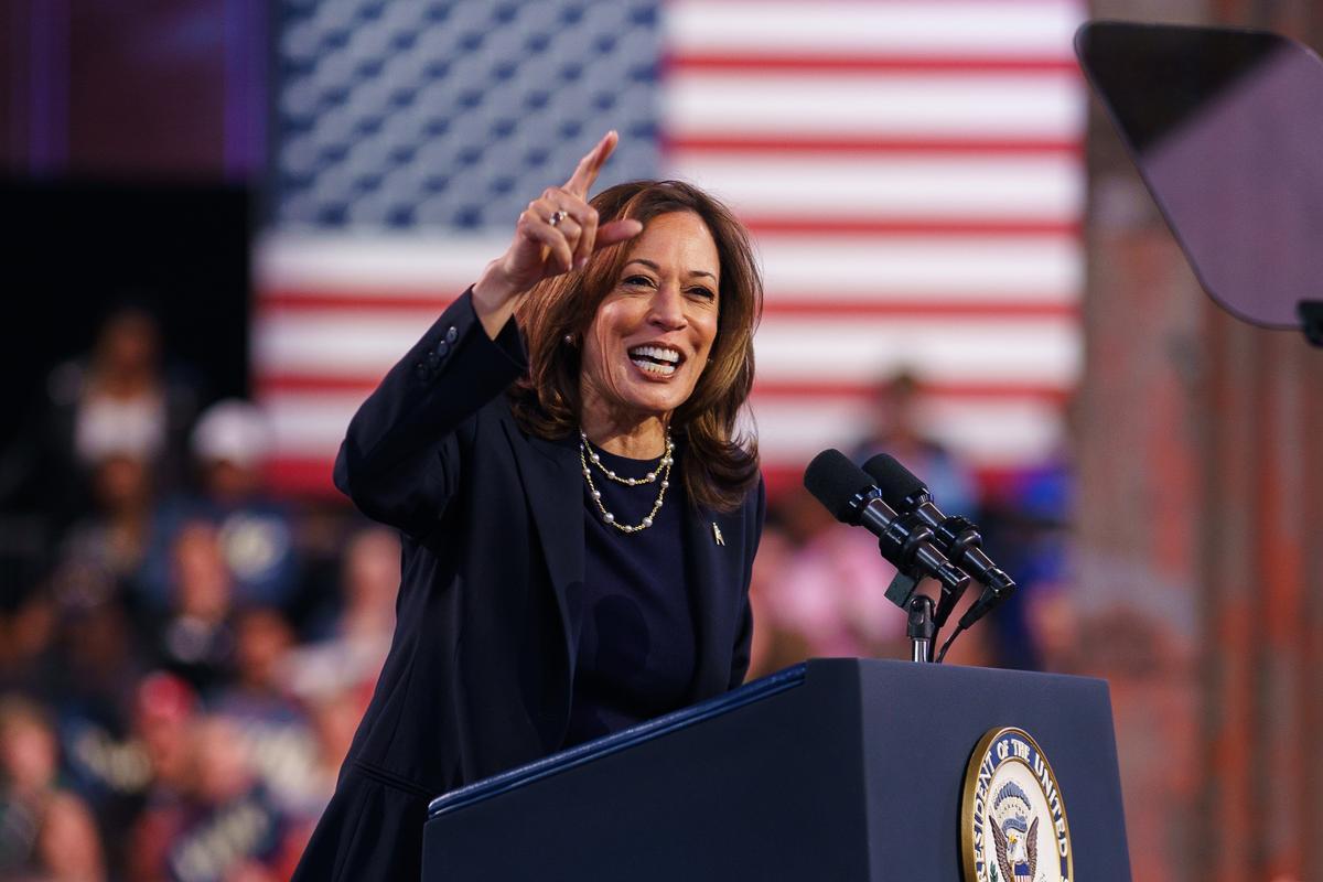 US Vice President Kamala Harris attends campaign event in Philadelphia