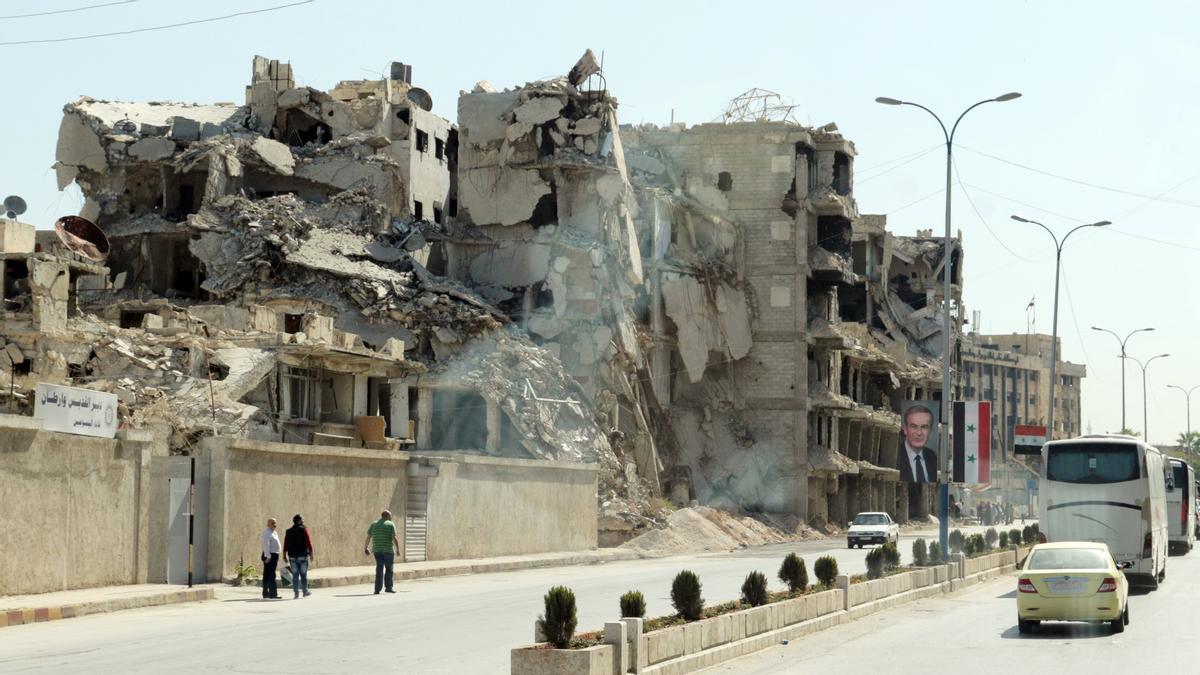 Destrucción en la ciudad siria de Alepo.