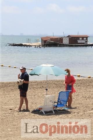 Ambiente en las playas de la Región durante el primer fin de semana de la 'nueva normalidad'