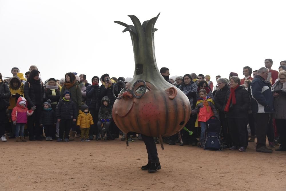 Lledoners s'omple de gegants i gegantons en una trobada inèdita